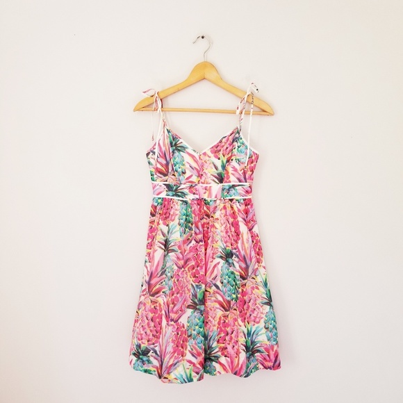 J Crew Painted Pineapple Sun Dress - Picture 2 of 8